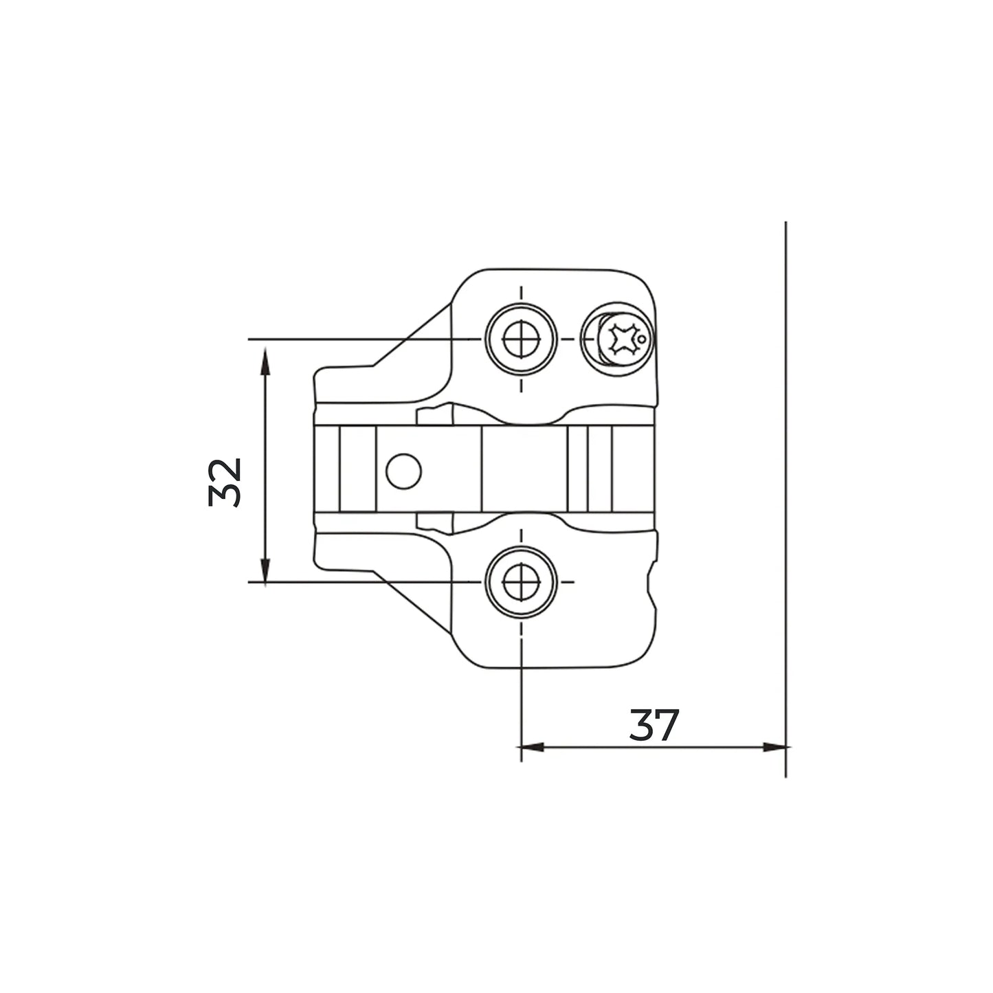 Clip On Soft Close Hinge 110 and Plate